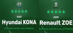 Τα Hyundai KONA και Renault ZOE είναι πεντάστερα σύμφωνα με τον Green NCAP